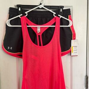 Under Armour athletic tank top and shorts (pair)